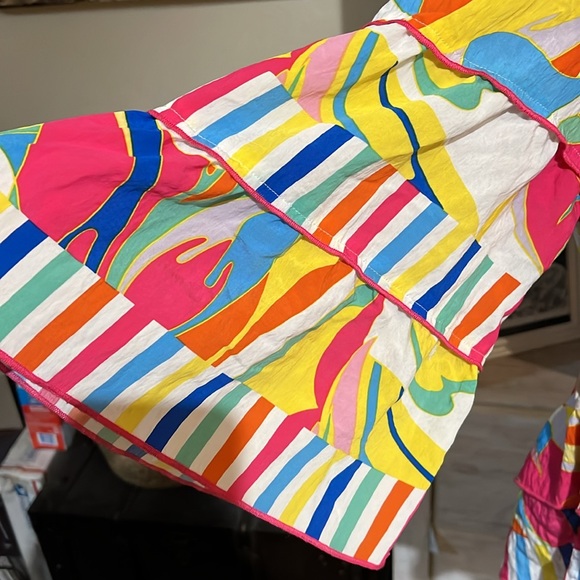 John Mark Women’s 2X Colorful Abstract Waves Print Geometric Tunic Shirt Bright - Picture 6 of 10